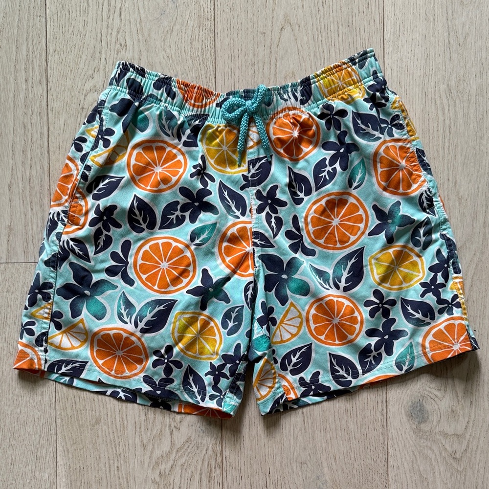 Vilebrequin Orange and Blue Floral Swim Shorts